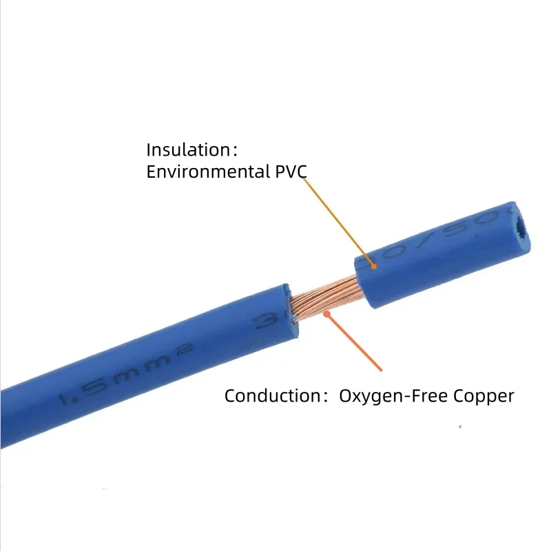 RV Copper Wire Flexible Cable Electric PVC Electrical Cable 300/500V Single-Core Multi-Strand Flexible Wire For Car Audio Wires