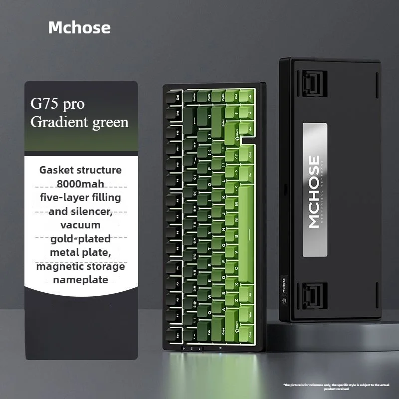 

Mchose G75 Pro 2,4G Беспроводная/Bluetooth/проводная игровая механическая клавиатура RGB Индивидуальная раскладка 75% OEM-профиль Прокладка Структура