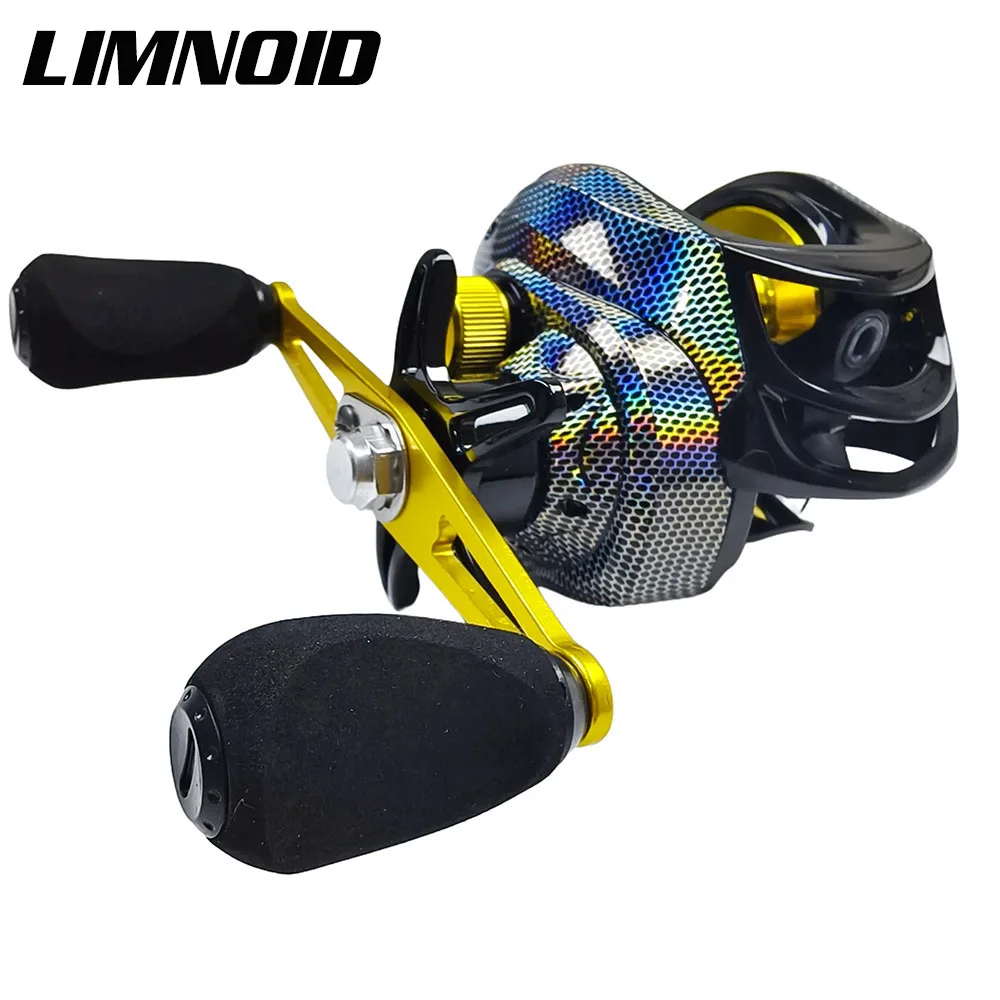 Limnoid Baitcasting-Rolle 7.2:1 Hochgeschwindigkeits-12-Stufen-Magnetbremse Aluminiumlegierung-Spule 8kg Maximaler Bremskraft für Süß- und Salzwasser