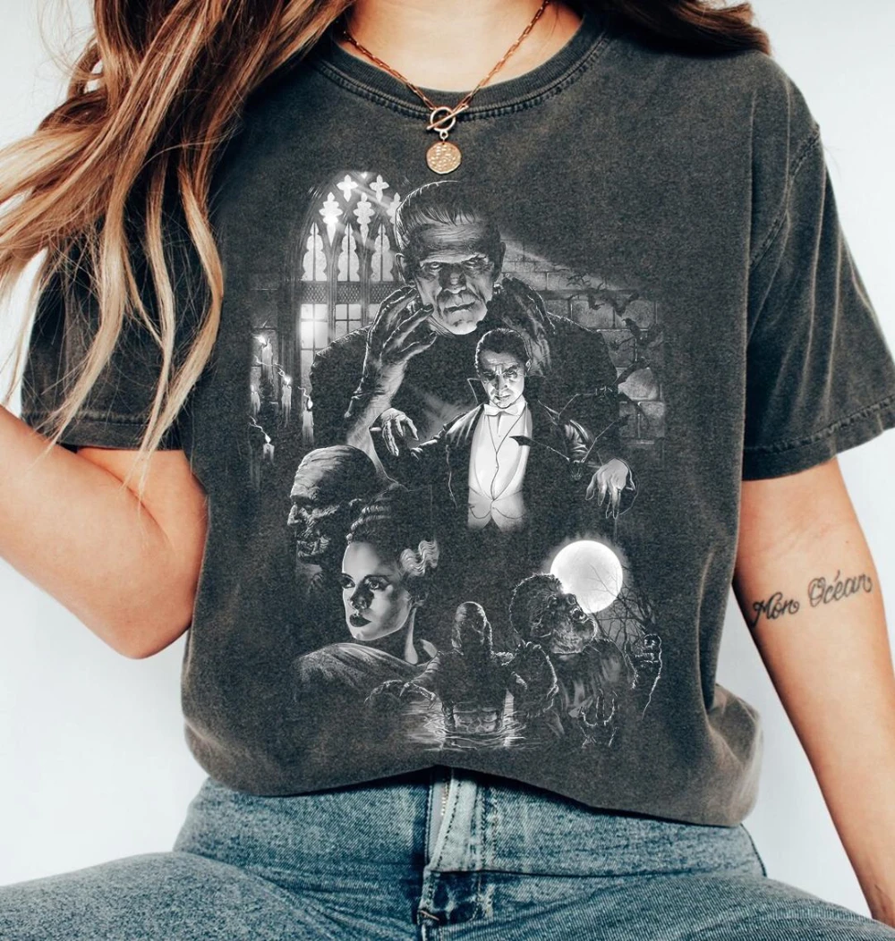 Camiseta vintage de Frankenstein, sudadera del monstruo de Frankenstein, camiseta de Guillermo Del Toro, Jacob Elordi, The Creature