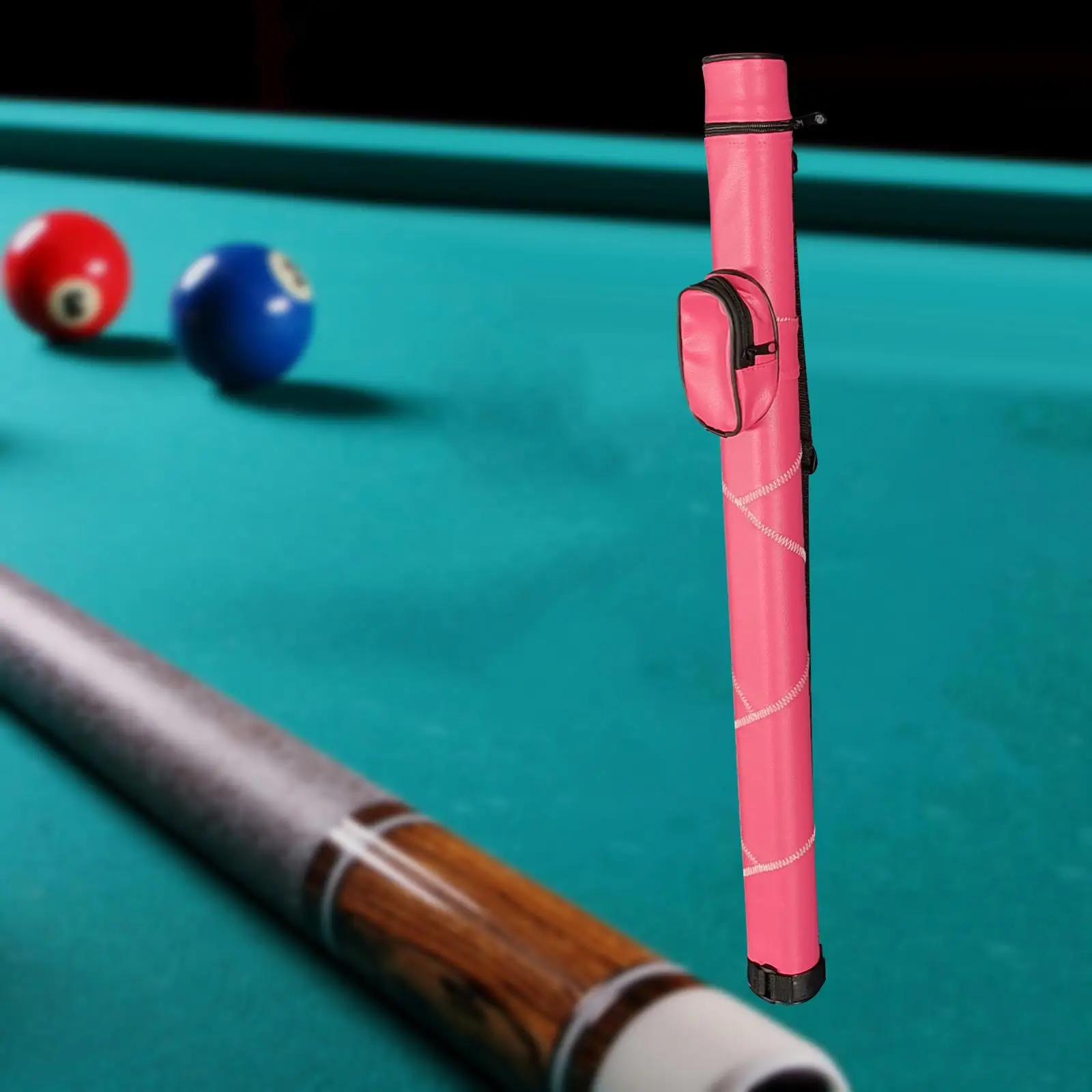 Pool Cue Case with Zipper Sports Billiards Equipment 1 Complete 2 Pieces Cue Billiard Cue Case for Games Sports Billiard Room