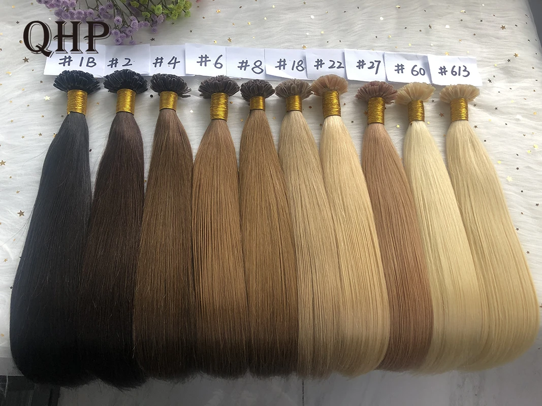 U Nageltip Hair Extensions Originele Rauwe Maagdelijke Menselijk Haar Keratine Capsules Rechte Blonde Kleur Natuurlijke Haarstukje Voor Vrouwen