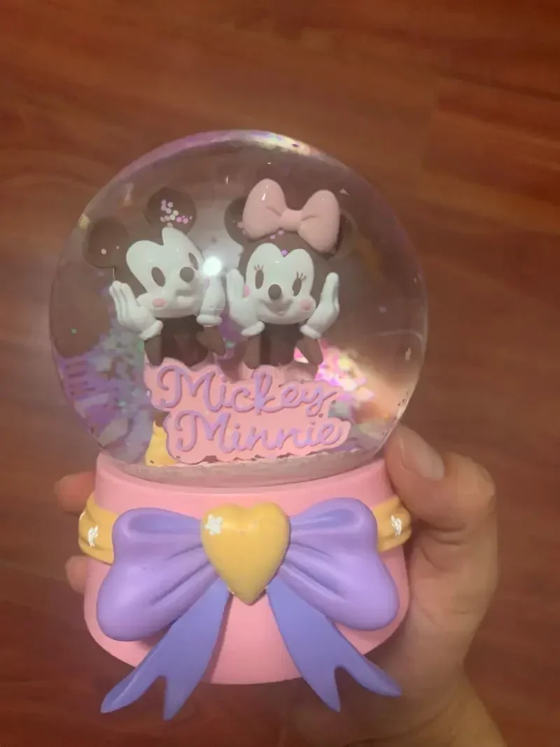 Disney mickey minnie flor de cerejeira série bola de cristal brinquedos presente ornamentos meninas dia dos namorados presente brithday