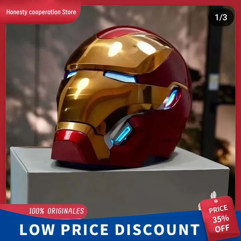 Железный человек MK50, фигурка 1:1, носимая маска Cos, голосовая активация, деформационный шлем вокруг анимационных производных моделей, игрушка в подарок для мальчика