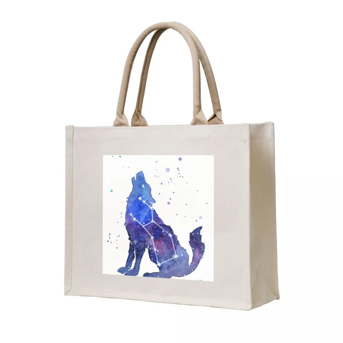 

Galaxy Howling Wolf Tote Bag Shopper bag Gift bag custom tote