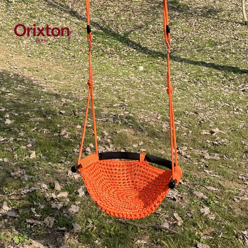 Portable Kid Garden Swing Chair Hanging Children Kindergarten Chair Outside Indoor Weave Small Basket Swing For Children swing