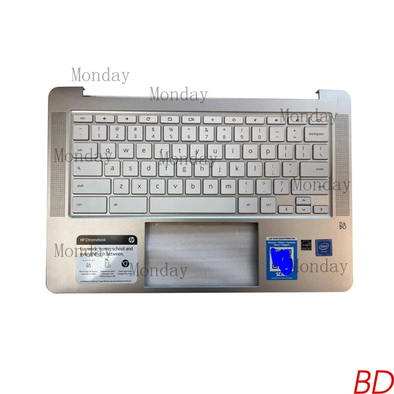 

W For HP Chromebook 14A-Na0020Nr Laptop Palmrest with Keyboard C Shell L91516-001