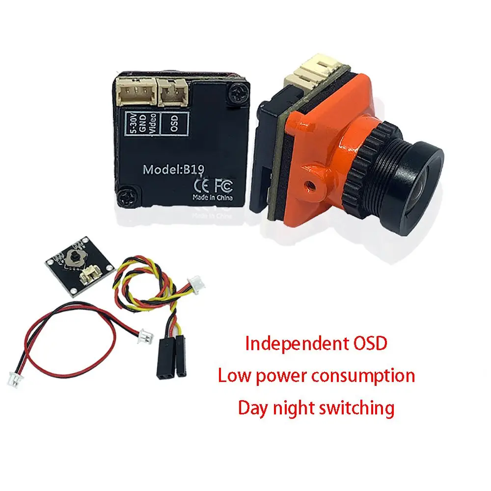 

НОВИНКА с экранным меню, внутренний режим PAL/NTSC, мощность 5 В-30 В, мини-камера FPV, камера B19, аксессуары для радиоуправления, объектив 2,1 мм