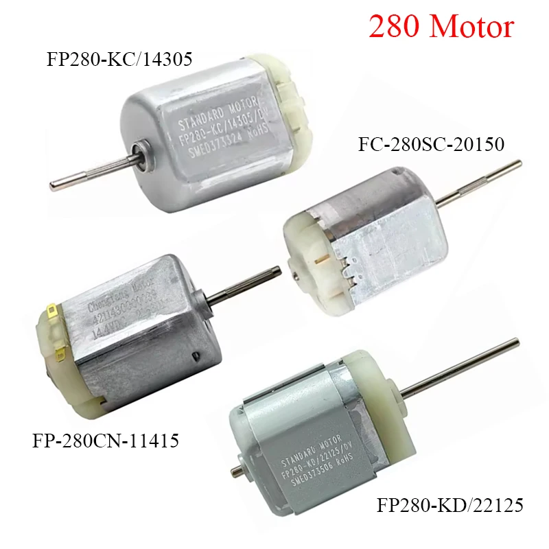 1PCS FP-280/FC-280SC Mini 280 Motor DC 12V Long Shaft Micro 24mm Flat Electric Motor DIY Car Parts Robot Toy Model