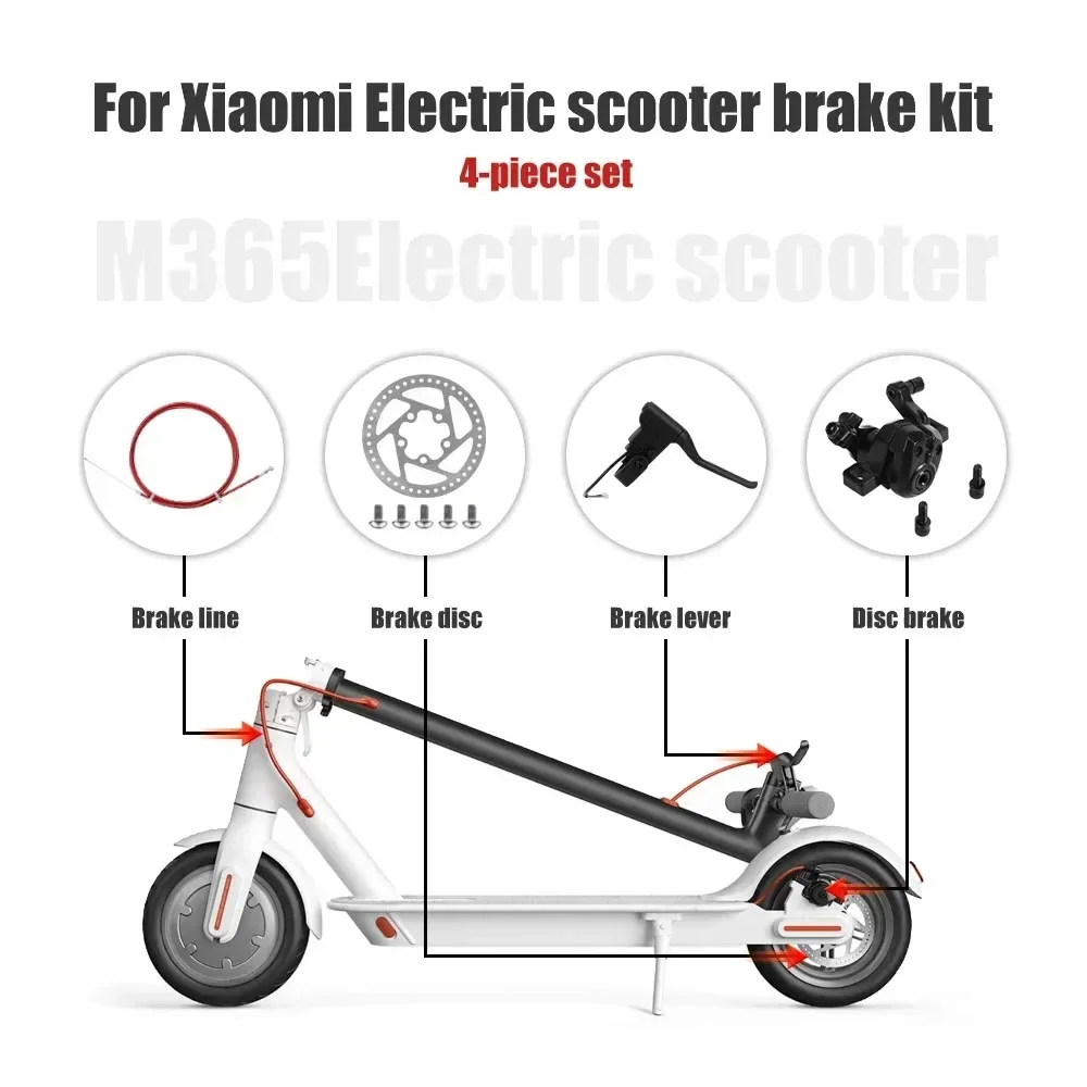 Kickscooter-Bremskits für Xiaomi M365 Elektroroller, Bremsbelag, Bremssattel, 110 mm Bremsseilgriff, Ersatzteile – Detail 10