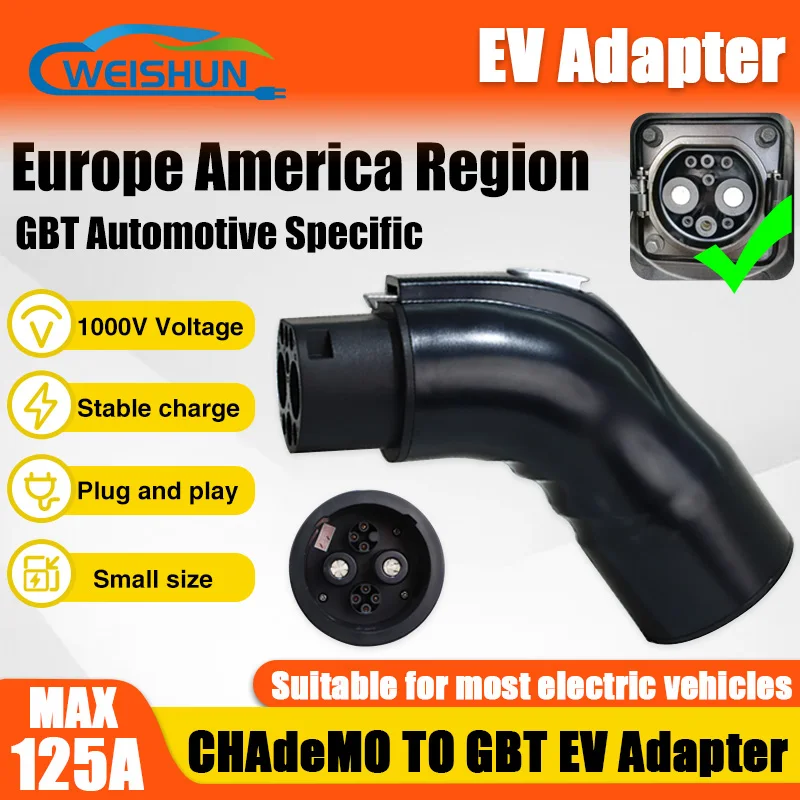 CHAdeMO to GBT EV Adapter 125A 1000V DC Connecter chademo to gbt Electric Vehicle Charging Adaptor For GB/T 20234 Car Accessorie