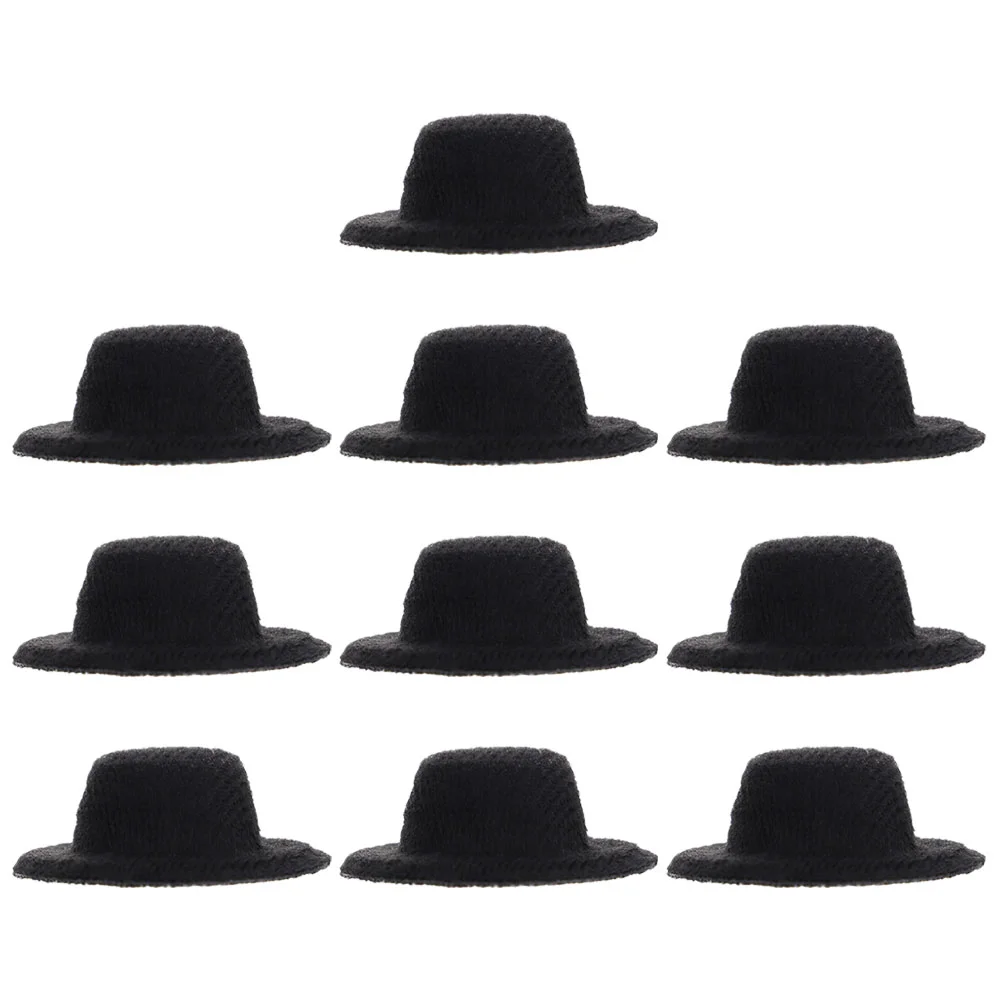 

10 Pcs Jazz Hat Accessories Mini Dolls House Little Hats Tiny Small Cork For Party Decor