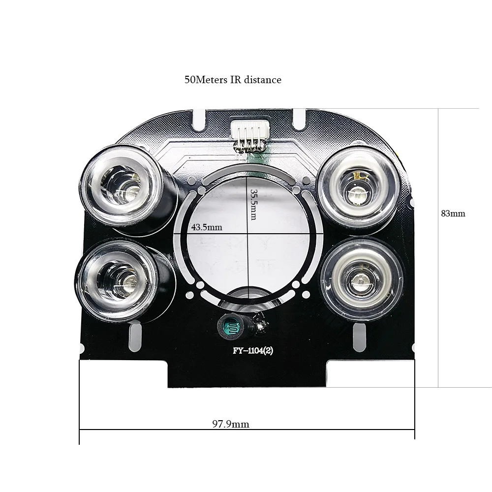 50 meters IR LED board for 5MP 8MP 30X ZOOM IP CAMERA