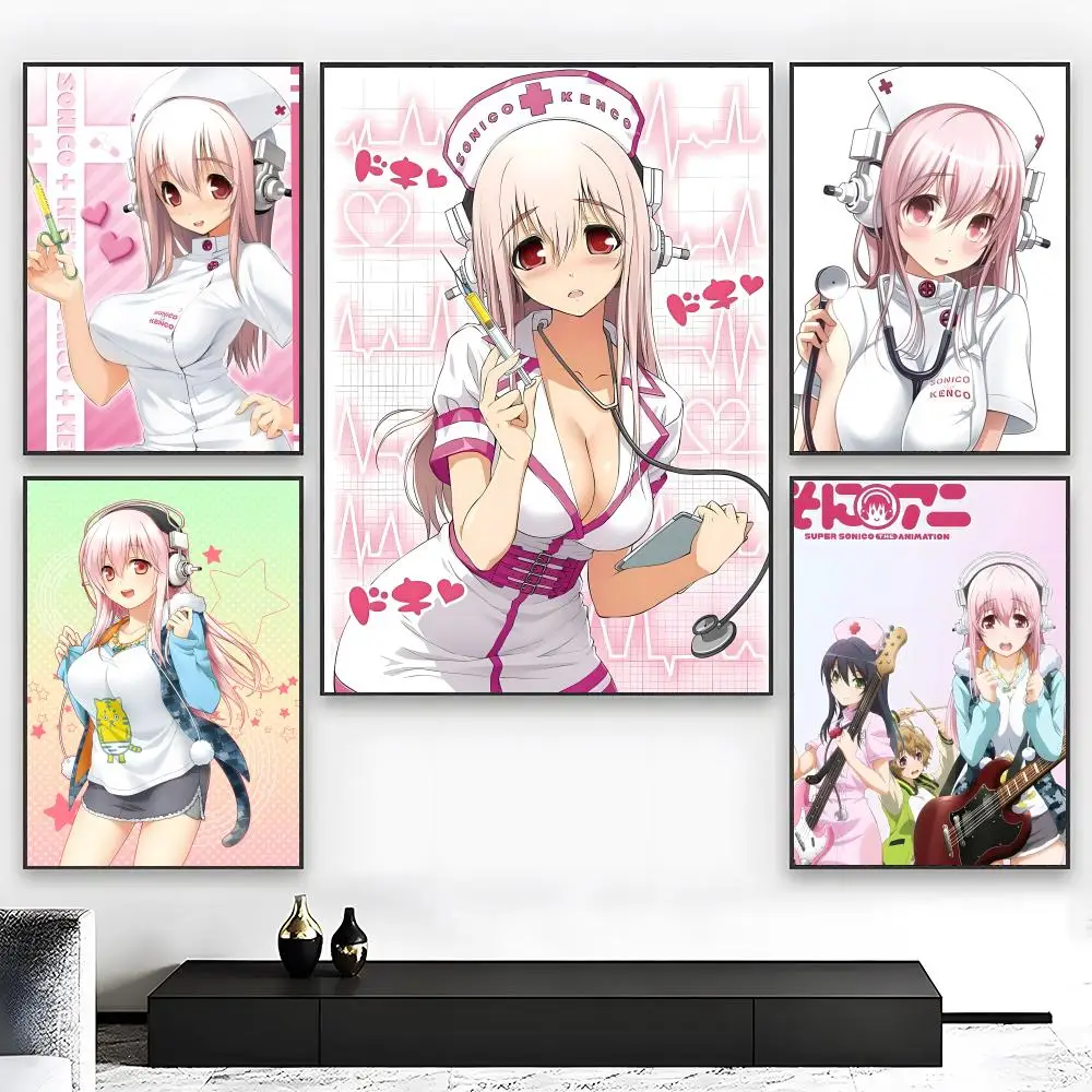 ANIME Art S-Super Sonico Poster Wall art print art suitable for living room bedroom bar parlor home decor gift