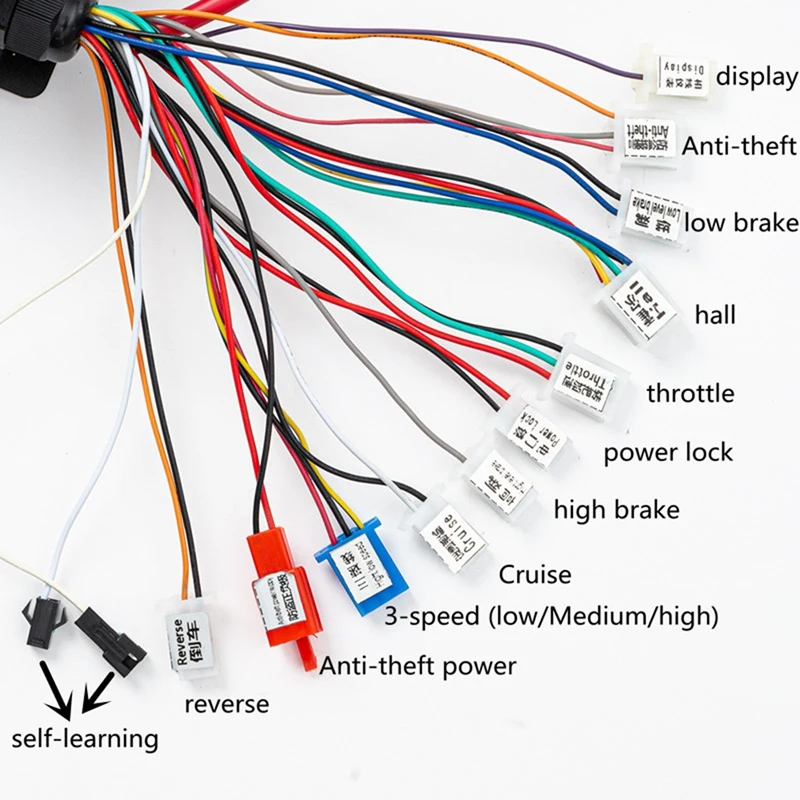 Imagem -04 - Hub Motor Controller para Bicicleta Elétrica E-scooter Motocicleta Bldc Motor Controller 48v 60v 72v 3000w 24mos Max80a