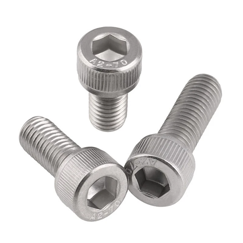 100pcs DIN912 M3 304 stainless steel Hexagon Socket Hex Allen Head Cap Screw Bolts M3*4/5/6/8/10/12/14/16/20/25/30/35mm
