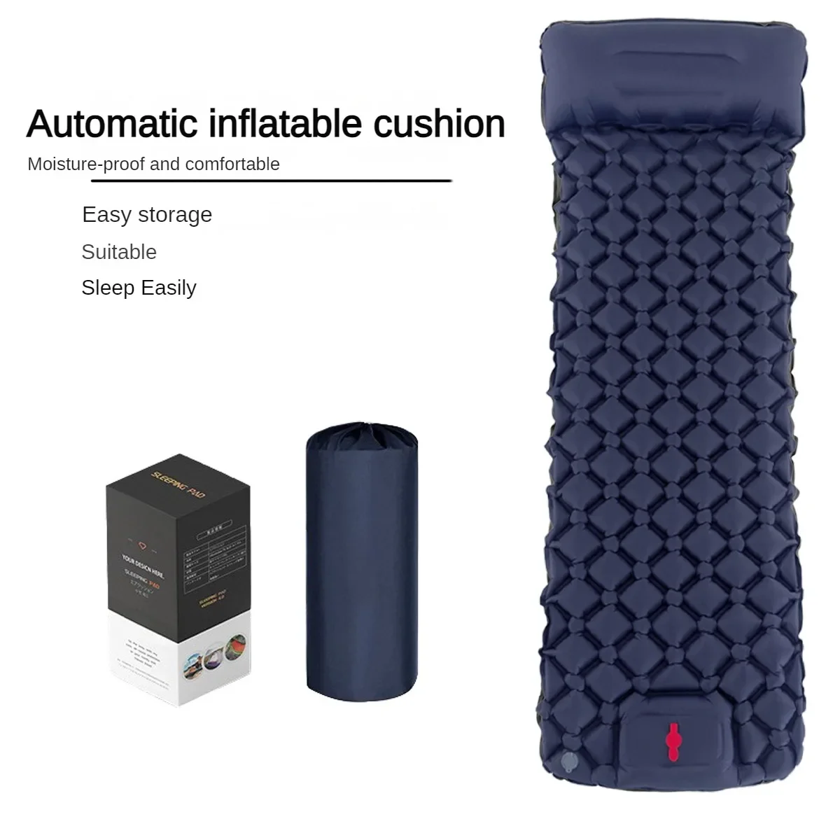 

Outdoor Camping Inflatable Mattress Sleeping Pad with Pillows Ultralight Air Mat Built in Inflator Pump Hiking Air Mattresses