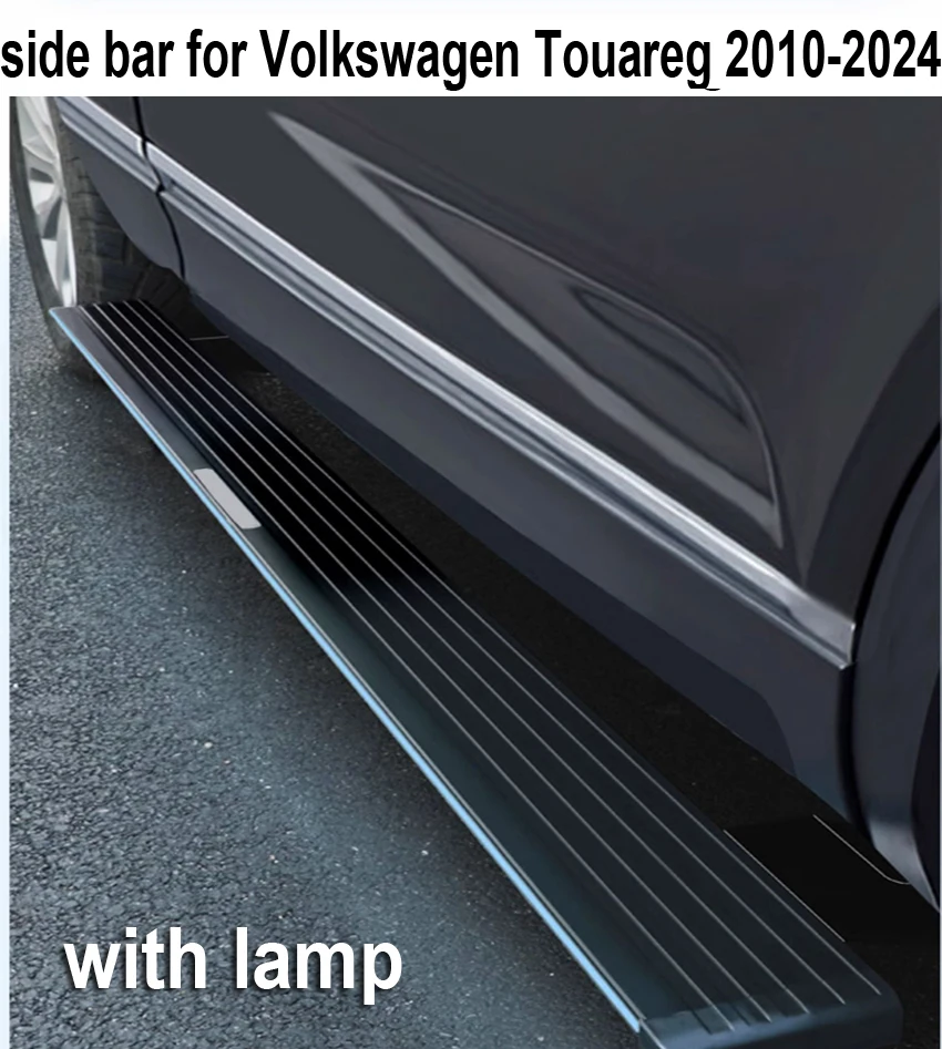 

Car intelligent scalable side step nerf bar foot board for Volkswagen Touareg 2010-2024.with lamp,durable motor,thick aluminum