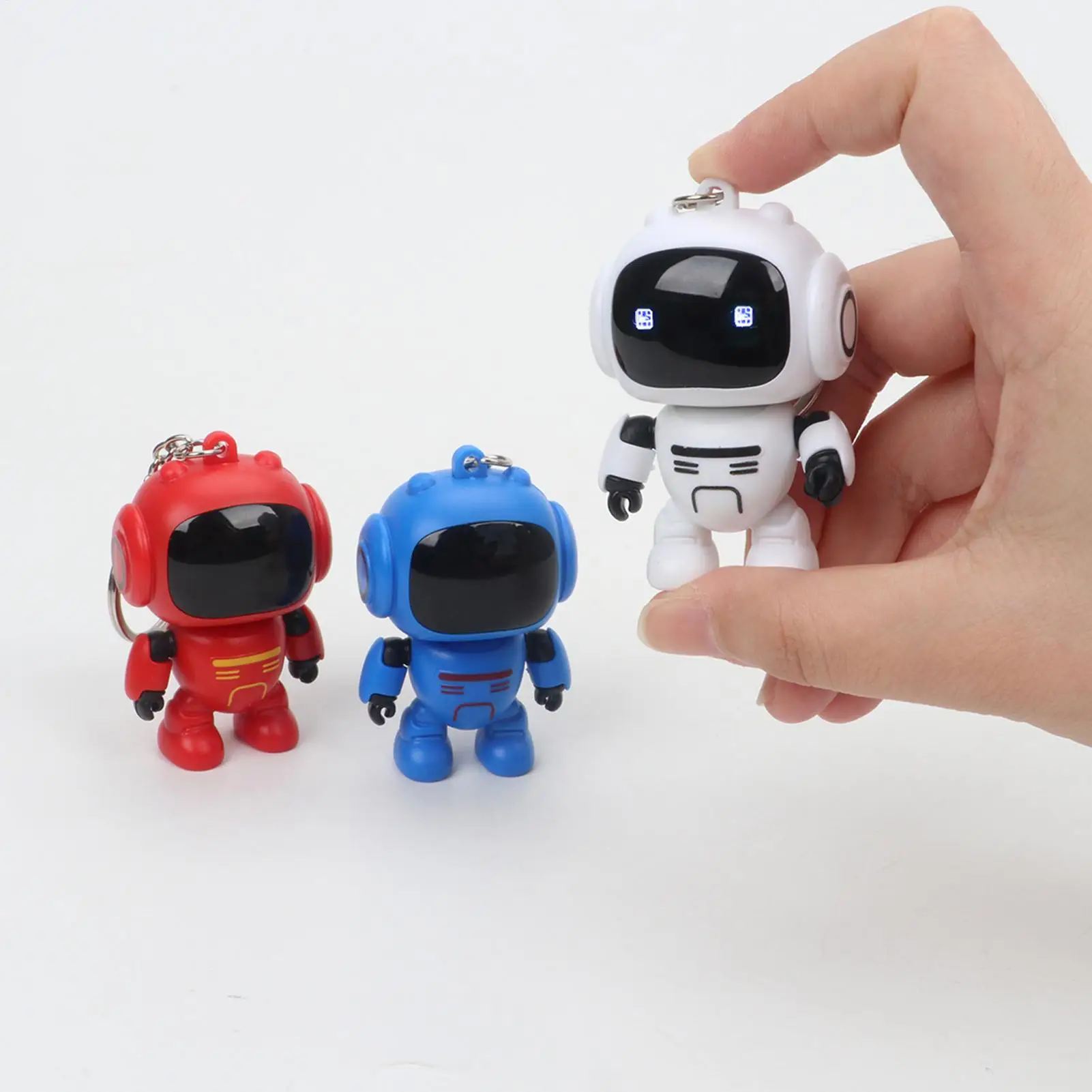 Bag Keychain Joint Movable Keyring Glowing Eyes Design Keychains For Backpacks For Women Men Bag Wallet Schoolbag Handbag