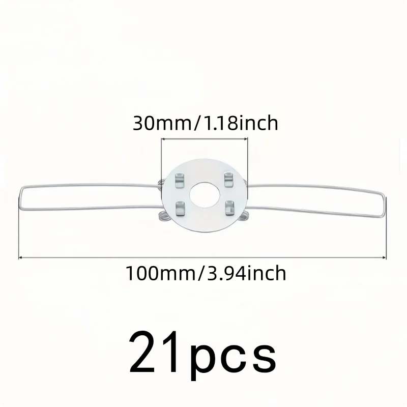 Sturdy Metal Material 100mm Light Shade Fixing Springs 21 pcs, perfect for DIY Illumination Projects, Secure Clamping Force