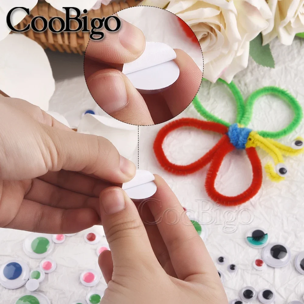 100 قطعة/500 قطعة ذاتية اللصق Googly تذبذب عيون DIY بها بنفسك سكرابوكينغ الحرف مشاريع DIY بها بنفسك دمى اكسسوارات عيون اللعب اليدوية