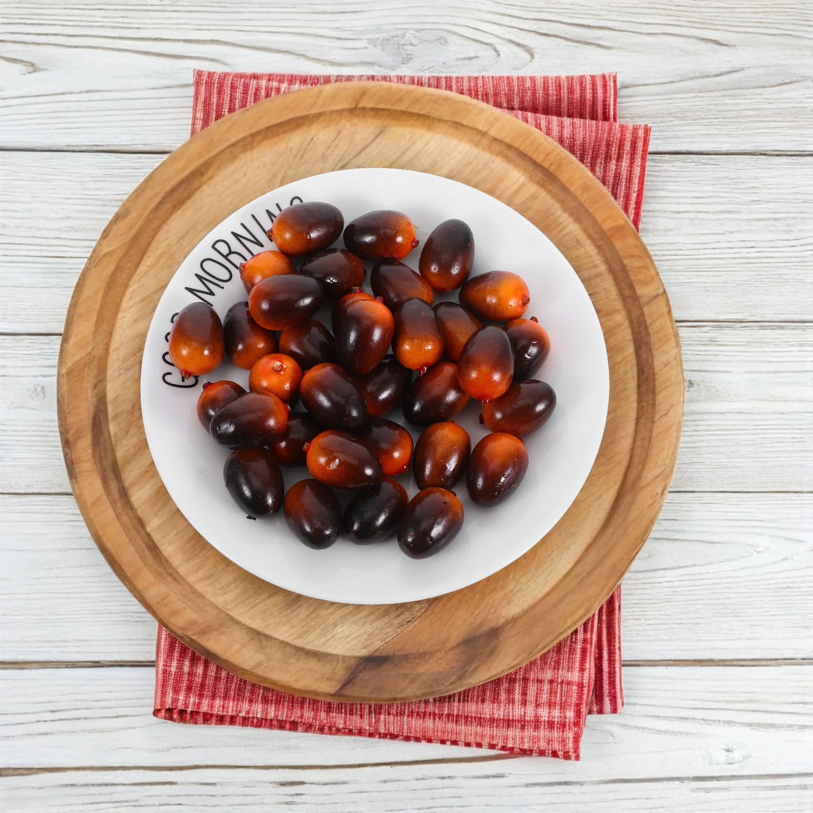 

50Pcs Artificial Olive Decoration Lifelike Faux Fruit Vase Filler Fall Harvest Farmhouse Kitchen Table Centerpiece Thanksgiving