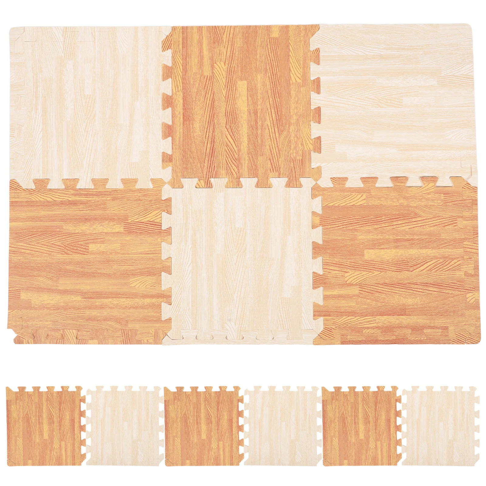 12pcs Puzzle For Babies Soft Interlocking Play Mat Non-Slip Foam Floor Tiles For Kids Baby Crawling Mat Household Puzzle