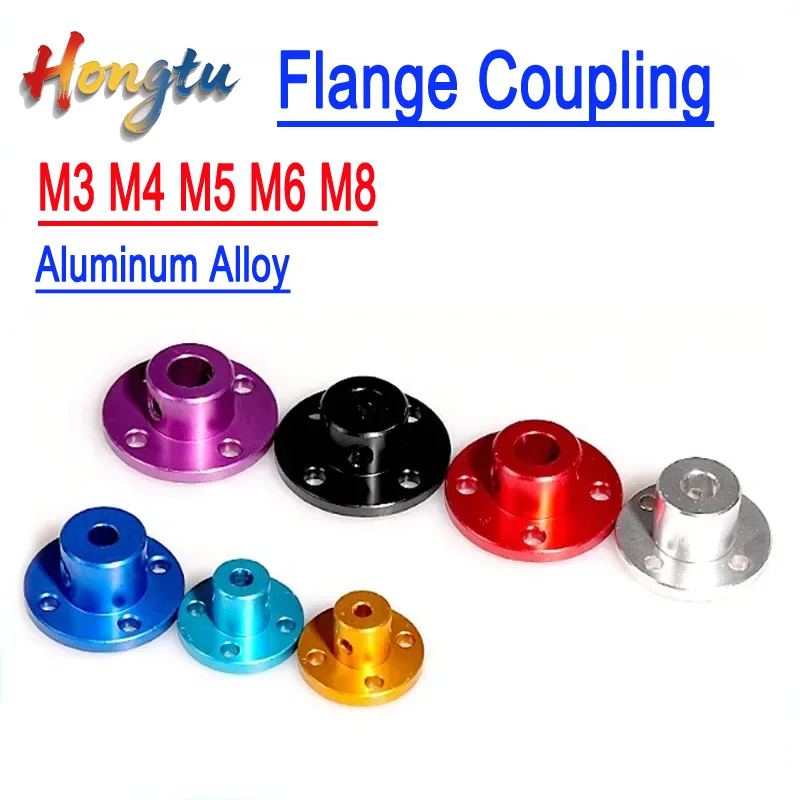

Hongtu 2Pcs Aluminum Rigid Flange Coupling – M3/M4/M5/M6/M8 Motor Shaft Connector #CWF DIY