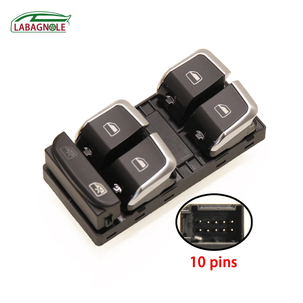 

Master Window Electric Switch Chrome for Audi A4 B8 S4 Q5 2013 2015 2016 - Ref 8KD959851A 8KD 959 851 A 8KD 959 851A