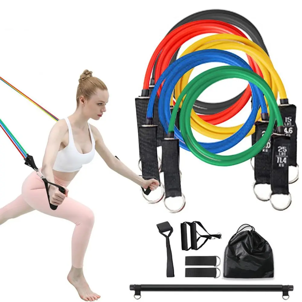 

Multifunction Sport Resistance Bands Set Stretching Elastic Fitness Tension Rope Portable Professional Elastic Sleeve Bands
