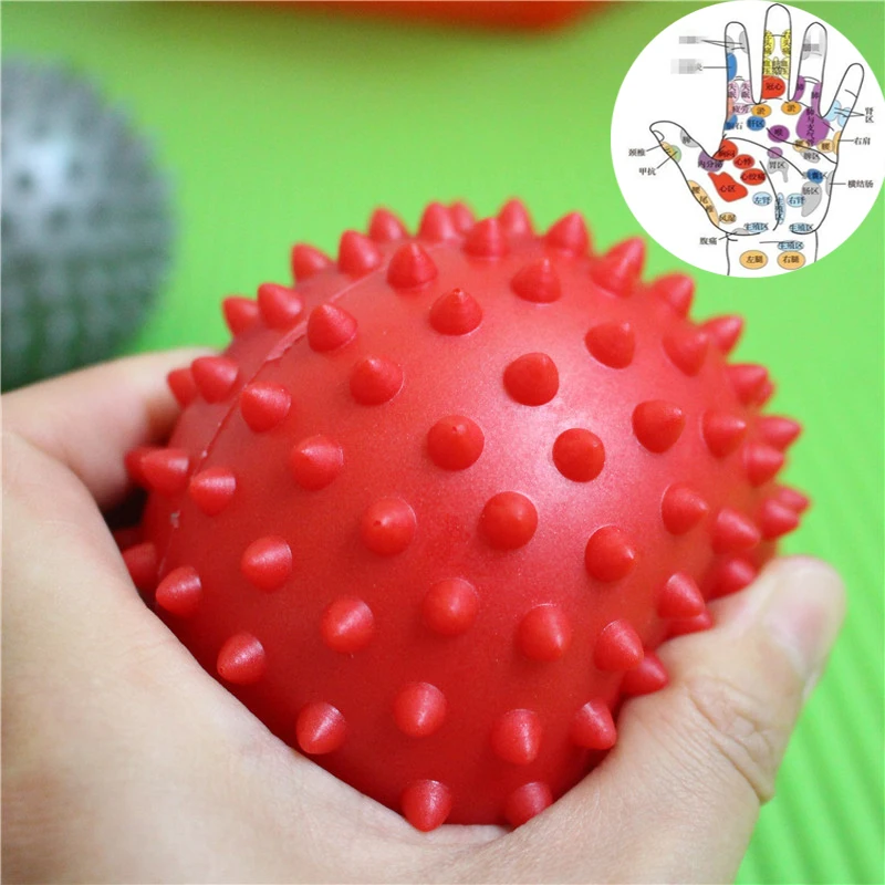 Pain Relive Mini Massager Stabbing Ball Grip Ball Body Points Hand Massager Finger Relax Yoga Fitness Fascia Ball for Back Feet