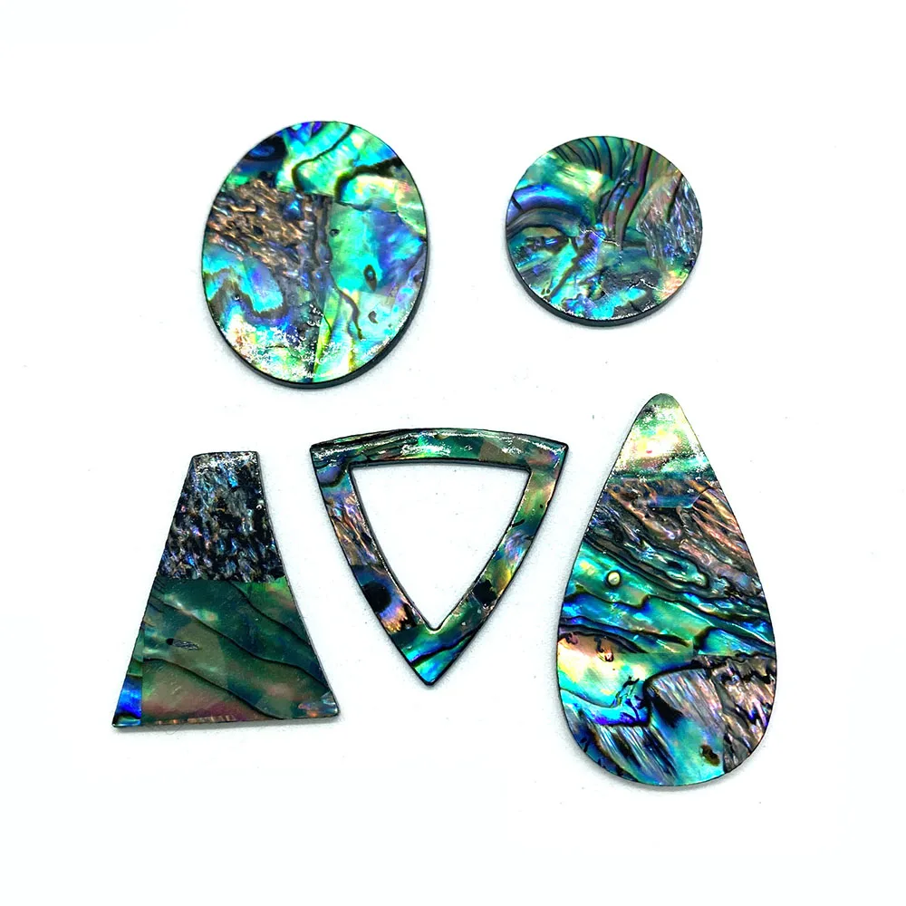 Abalone Shell Beads Natural Shell Single-sided Round Triangle Drop-shaped Jewelry Making Fashion Necklace Earrings Accessories