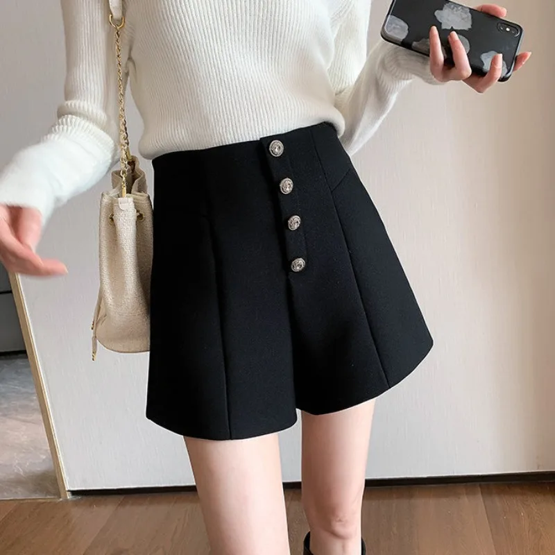 Hohe Taille, A-Linie, weites Bein, Anzugshorts, Damen, Frühling 2026, schlankmachend, modische Stiefelhose, Oberbekleidung, lange Beinverlängerung, TT951