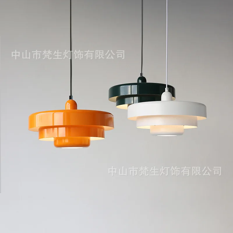 

Medieval Retro LED Ceiling Chandelier Orange Pendant Lamp Dining Room Restaurant Home Decor Lighting for Cafe Bar Hanging Lights