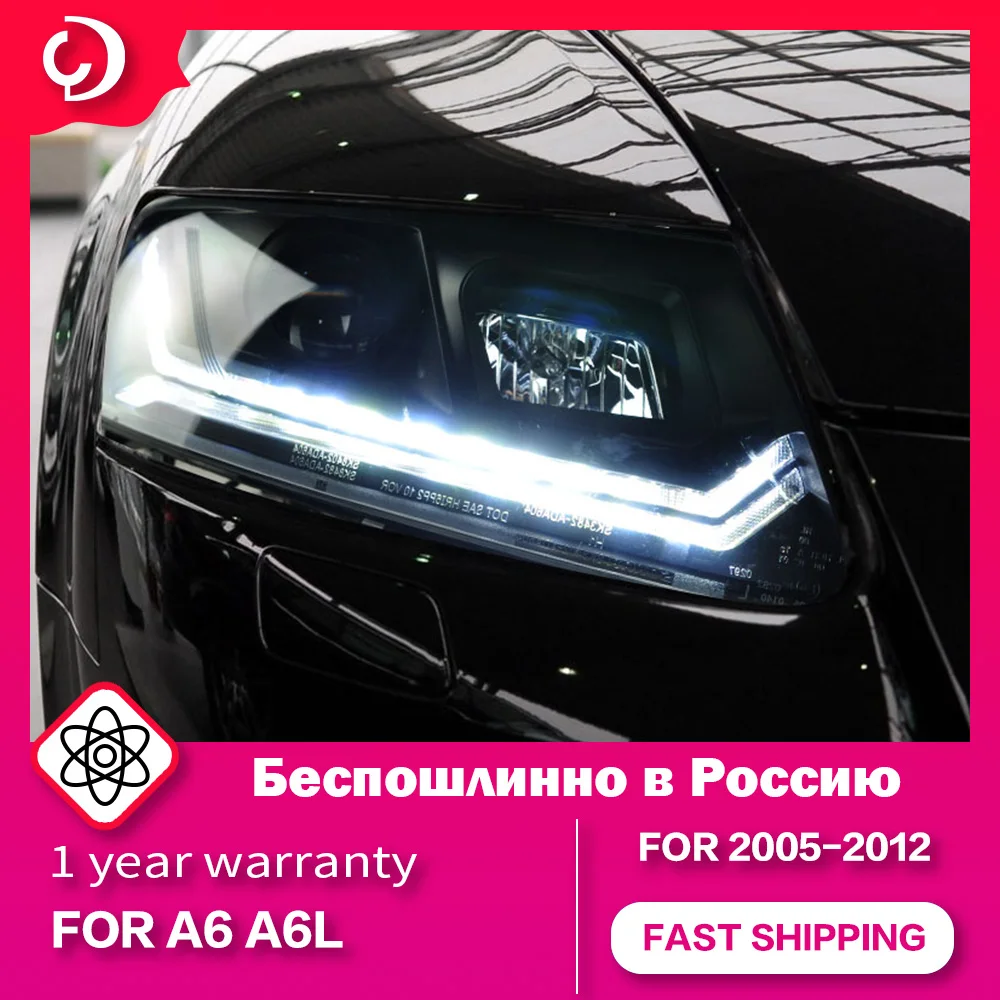 

Headlights for Audi A6 A6L 2012-2015 LED Day Running Head Lamp DRL Turn Signal Angel Eyes Led Projector Bifocal Lens Replacement