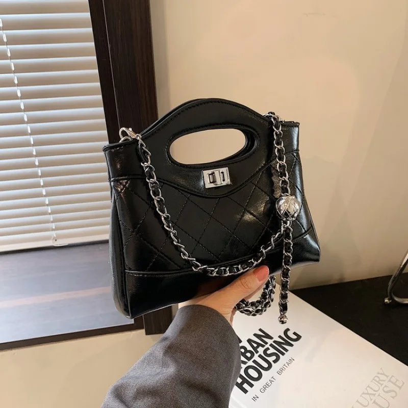 

2025 new versatile high-end shoulder bag retro fashion women's bag diamond grid chain crossbody bag women's bag