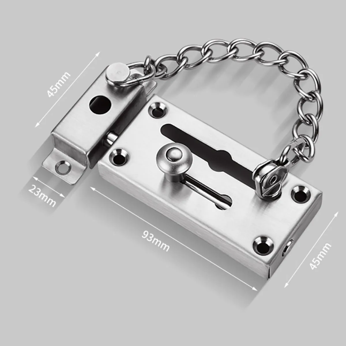 Nuova serratura per porta in acciaio inossidabile addensato con catena antifurto hardware di sicurezza e durata