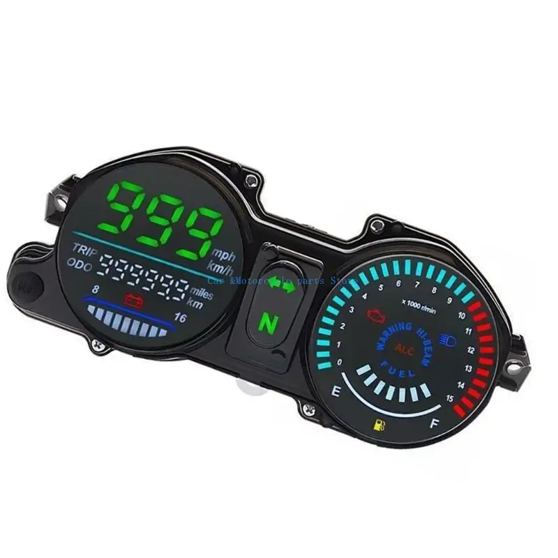 

Y9UC Мотоцикл светодиодный спидометр Одометр Spipometer Tachometer для 150 ESD