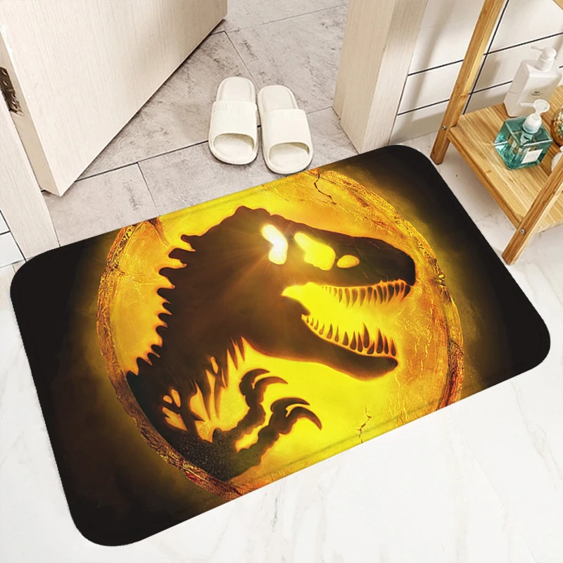 J-Jurassic Park Welcome Mat Bath Mats Washable Non-slip Kitchen Rug Bathroom Carpet Home Carpets Rugs Doormat Entrance Door Foot