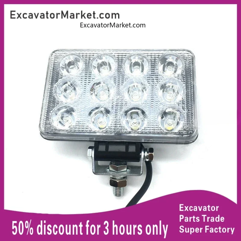 

Excavator Headlight 12 beads LED work light excavator accessories For excavator