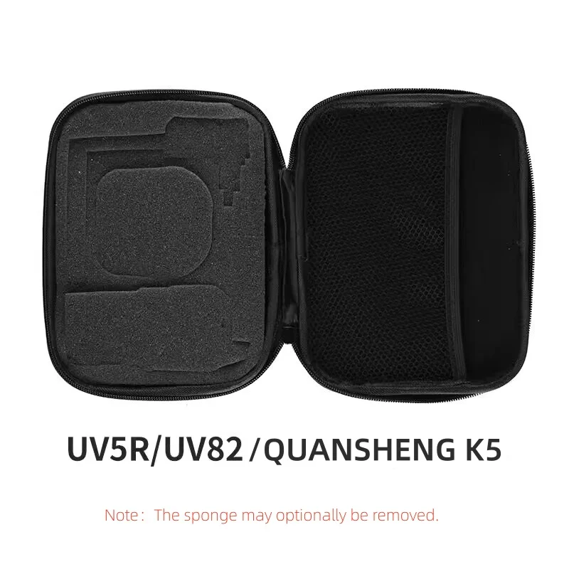 QUANSHENG K5 حقيبة يد صندوق تخزين حمل حقيبة تخزين اليد لسلسلة BAOFENG UV-5R UV-5RA 5RE Plus TYT راديو لاسلكي تخاطب