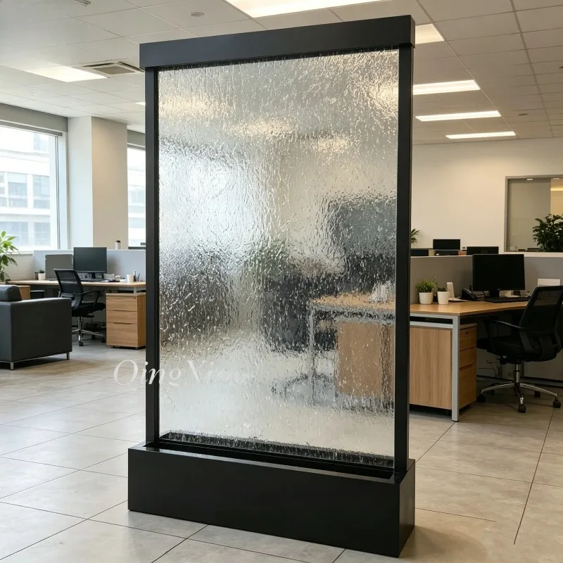 Space fashion room partition water wall partition independent cascading water curtain partition hotel lobby decoration process