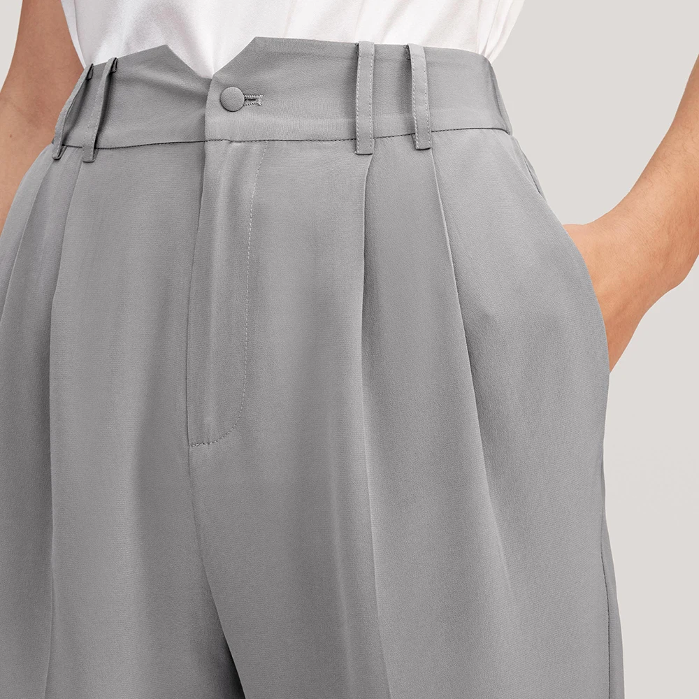 Pantaloni di seta LILYSILK per le donne pantaloni corti in vita elasticizzati a vita alta affusolati in tinta unita Casual spedizione gratuita