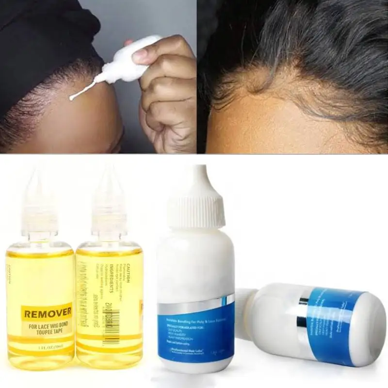 Wig Glue Remover, 2pcs Lace Wig Adhesive Remover for Wig Bond & Tape, Gentle Wig Glue Remover for Lace Front Wig Toupee Removal