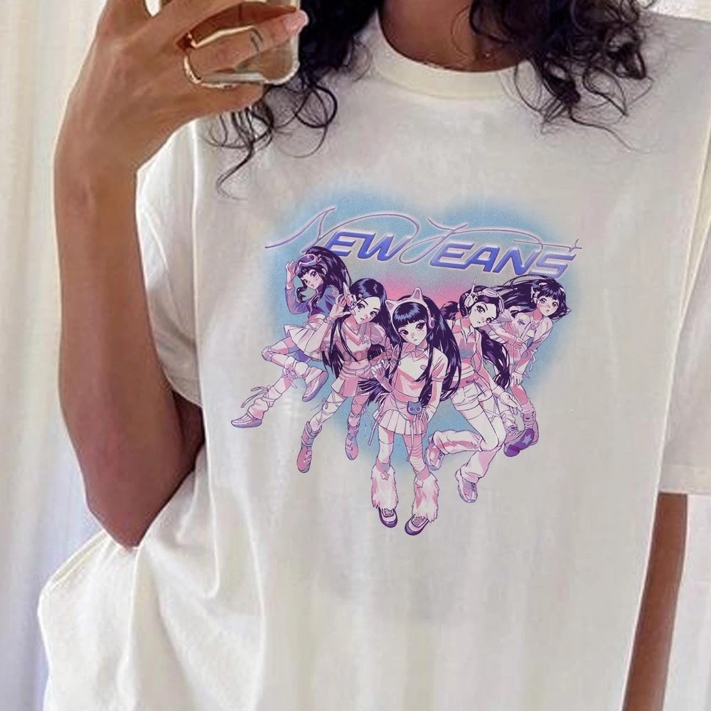 New Jeans Get Up Anime Figures T-Shirt