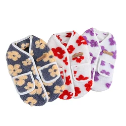 Gilet invernale per cani caldo pigiama per cani in pile cucciolo vestiti per gatti per cani di piccola taglia Costume da Chihuahua giacca Bulldog francese camicie Yorkie