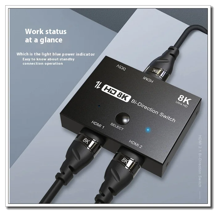 8K@60Hz4K@120Hz HD Converter For Xbox HDMI Two-Way Conversion Split Orchestration HDMI Bidirectional Switcher