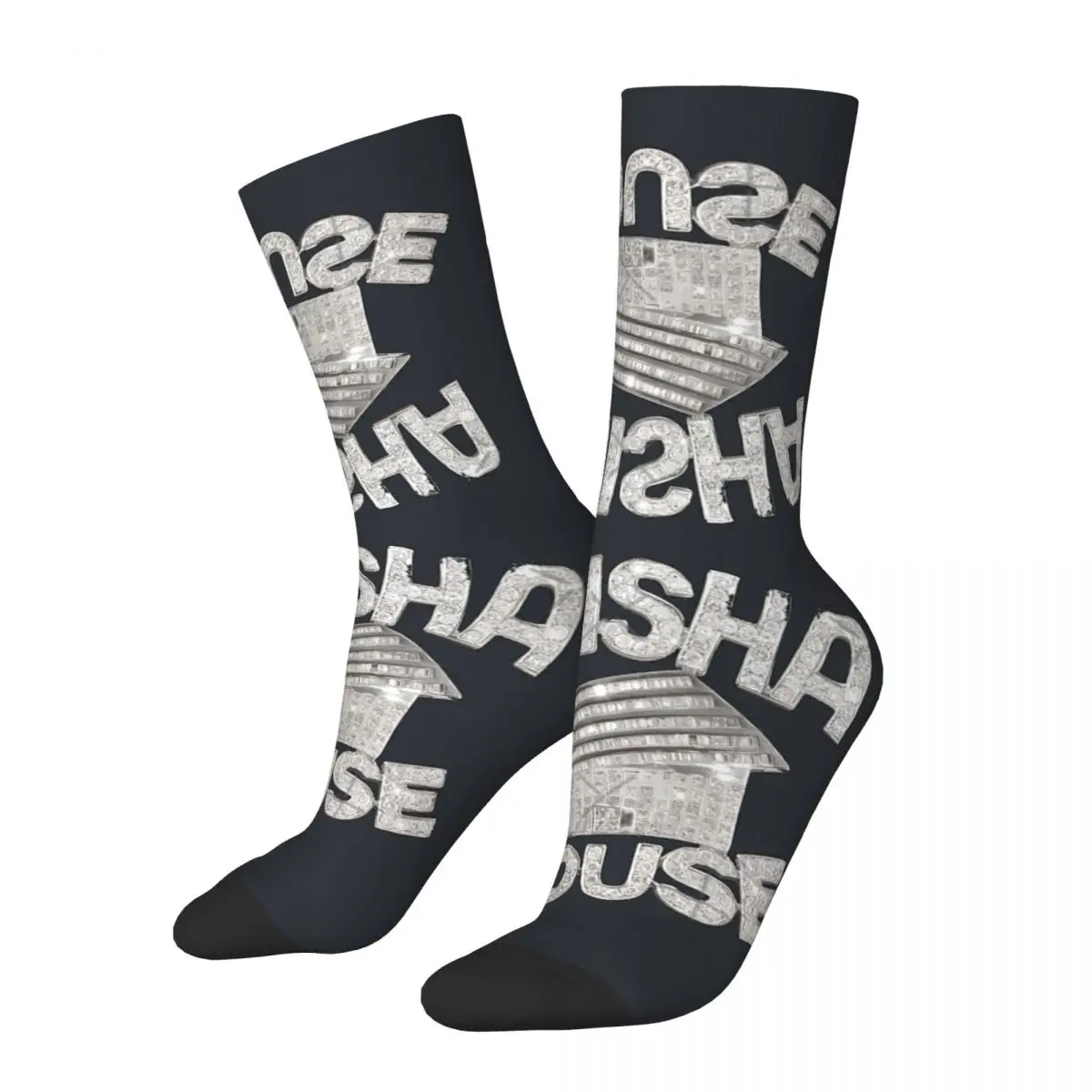 Funny SWISHA HOUSE Men's Socks Vintage rapper Hip Hop Novelty Casual Crew Crazy Sock Gift Printed official-website tops fugees