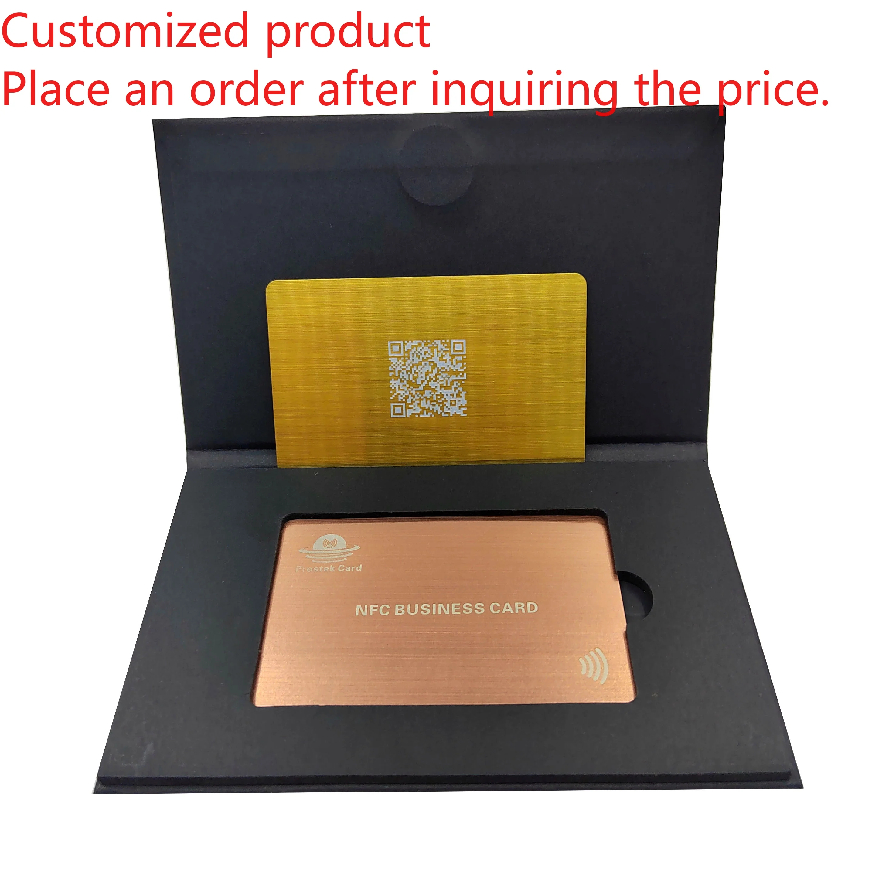 

Customized query Factory Price Fast Reading Hidden Nfc Metal Card Premium Metal Business Card With Engraved Customized Logo