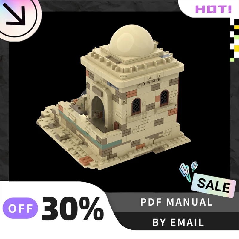 [682ชิ้น] บ้านโมเดล MOC แบบกำหนดเองบนดาวตาทูอีน # ชุดตัวต่อสร้างสรรค์ 3 ชิ้น ของเล่น STEM ชุดประกอบแบบ DIY ของขวัญวันเกิด